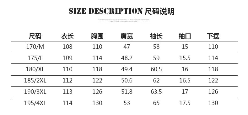 Men’s Long Leather Winter Coat – Warm Plush Lined Casual Trench Jacket Chart