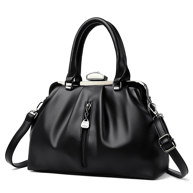 Women's Casual Tote Bag: Designer PU Leather Shoulder Crossbody