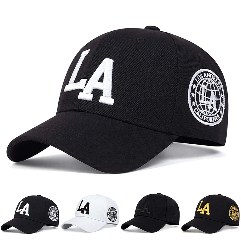 Unisex LA Embroidery Snapback Cap – Adjustable  Stylish Streetwear Hat