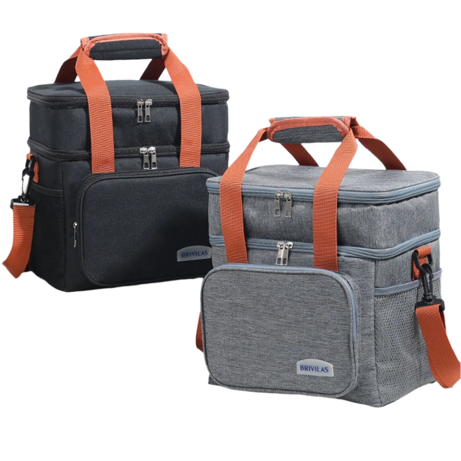 Insulated Waterproof Thickened Double Layer Lunch Bag with Multiple Pockets