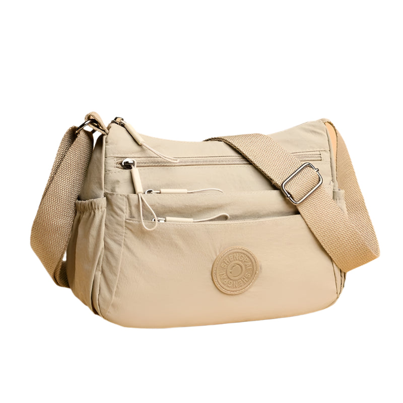 Women's Multi-Layer Crossbody Bag: Solid Color Multi-Pocket Versatile