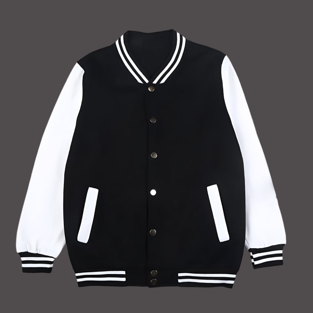 Men's Loose Oversized Fleece Baseball Jacket: Street Style Warmth