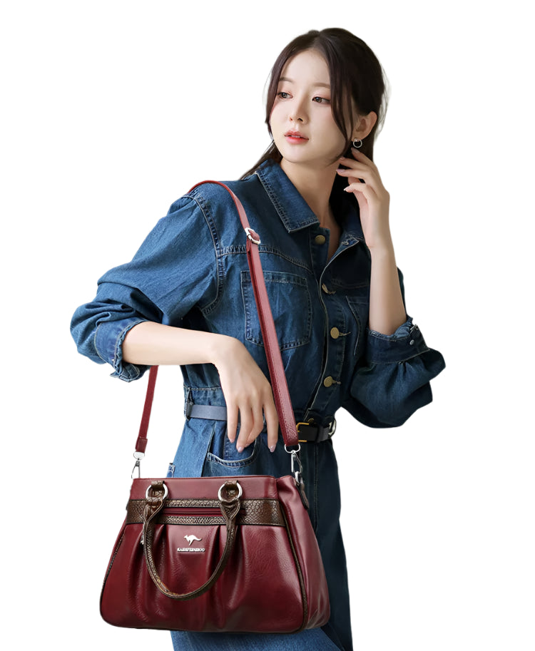 Large Capacity PU Leather Tote – Casual Shoulder Handbag for Women