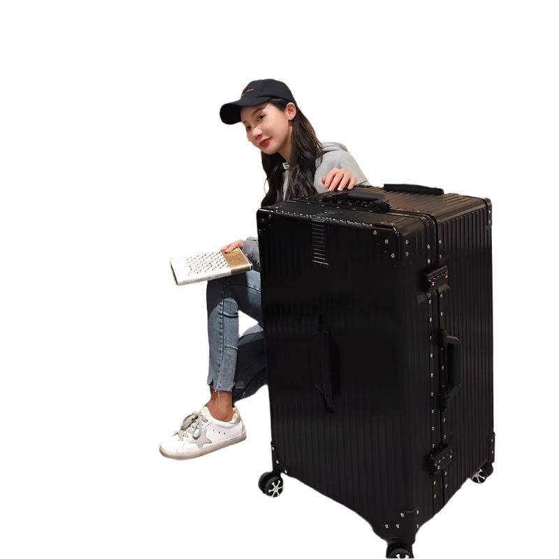 Oversized Cipher Suitcase | ABS+PC Trolley Luggage with Lock & Wheels