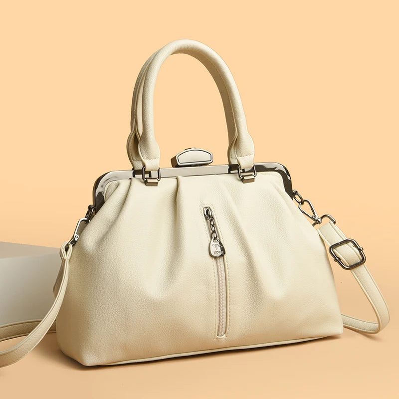 Women's Casual Tote Bag: Designer PU Leather Shoulder Crossbody