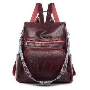 Vintage Leather Women’s Backpack – Fashionable Daily Commute & Travel Daypack