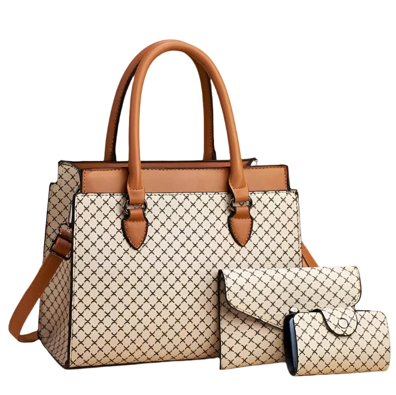 Color Block Retro Crossbody Tote – Women’s Large Capacity Handbag