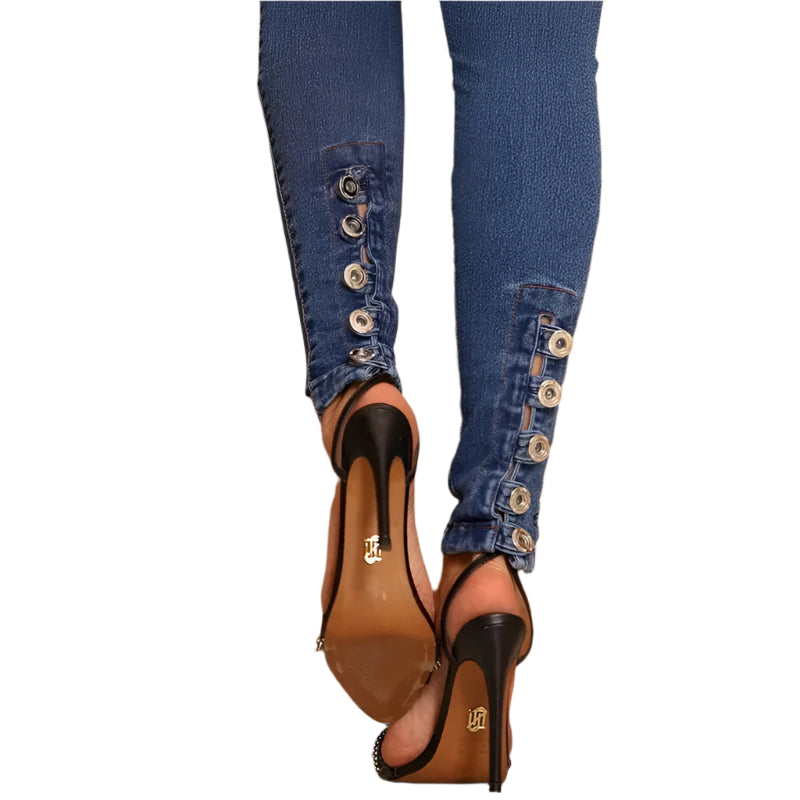 Spring Fashion High Waist Skinny Jeans - Women's Slim Stretch Denim