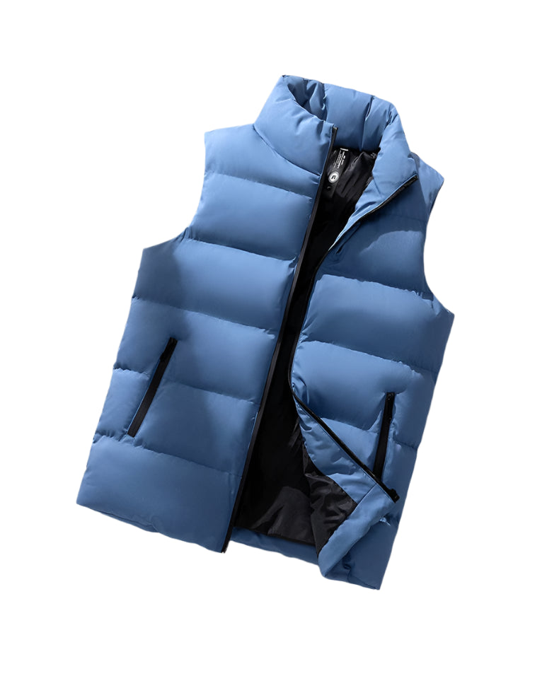 Men's Warm Winter Vest Jacket - Padded Sleeveless Coat