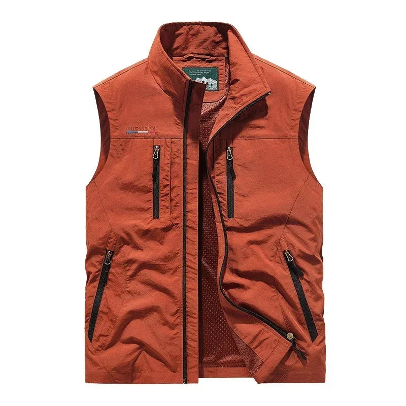 Men’s Multi-Pocket Fishing Vest – Breathable, Sleeveless, Outdoor Gear