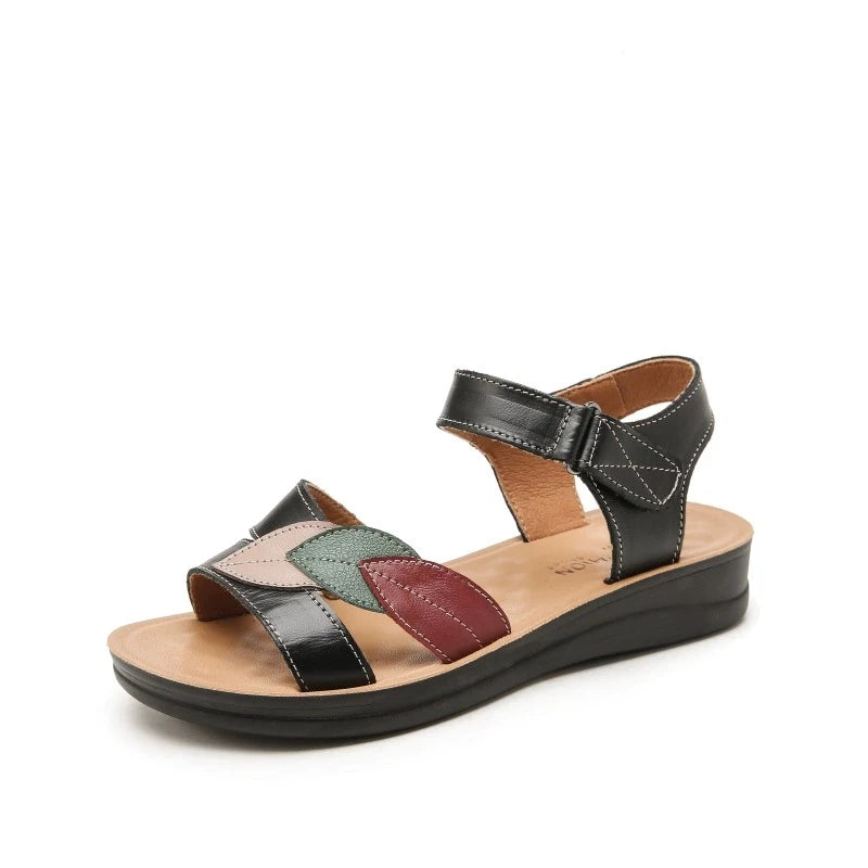 Women's Genuine Leather Sandals: Soft, Waterproof, Non-Slip Summer
