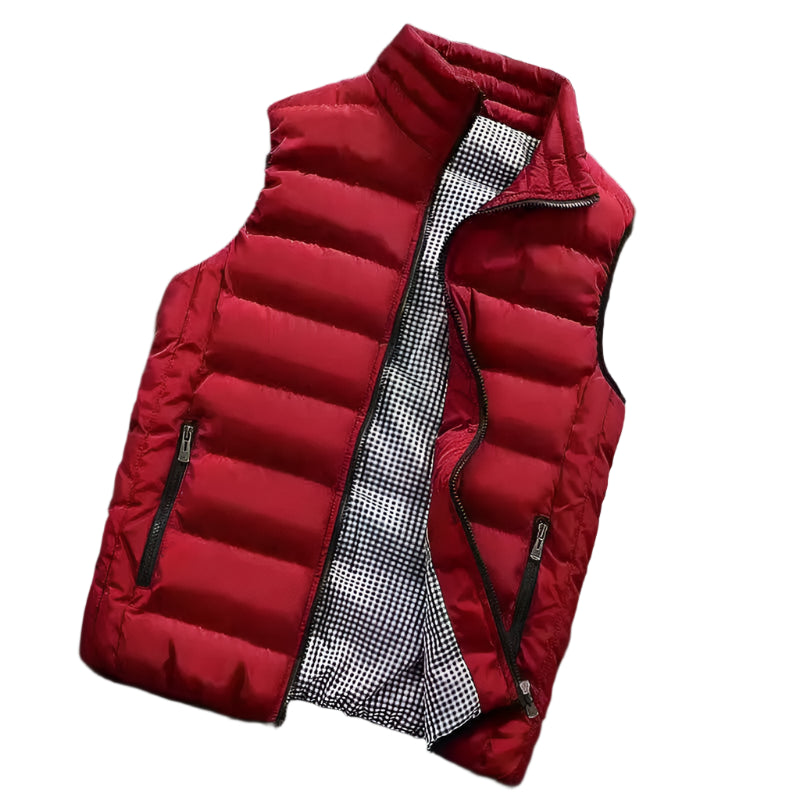 Men's High-End Cotton Vest Jacket – Thick Sleeveless Winter Waistcoat