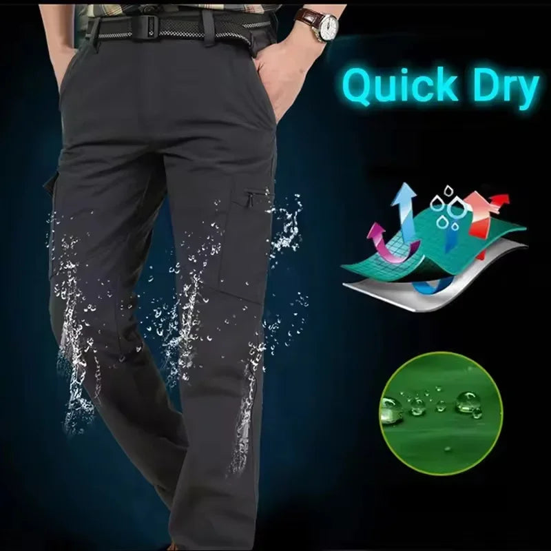 Breathable Waterproof Quick-Dry Men's Lightweight Tactical Cargo Pants