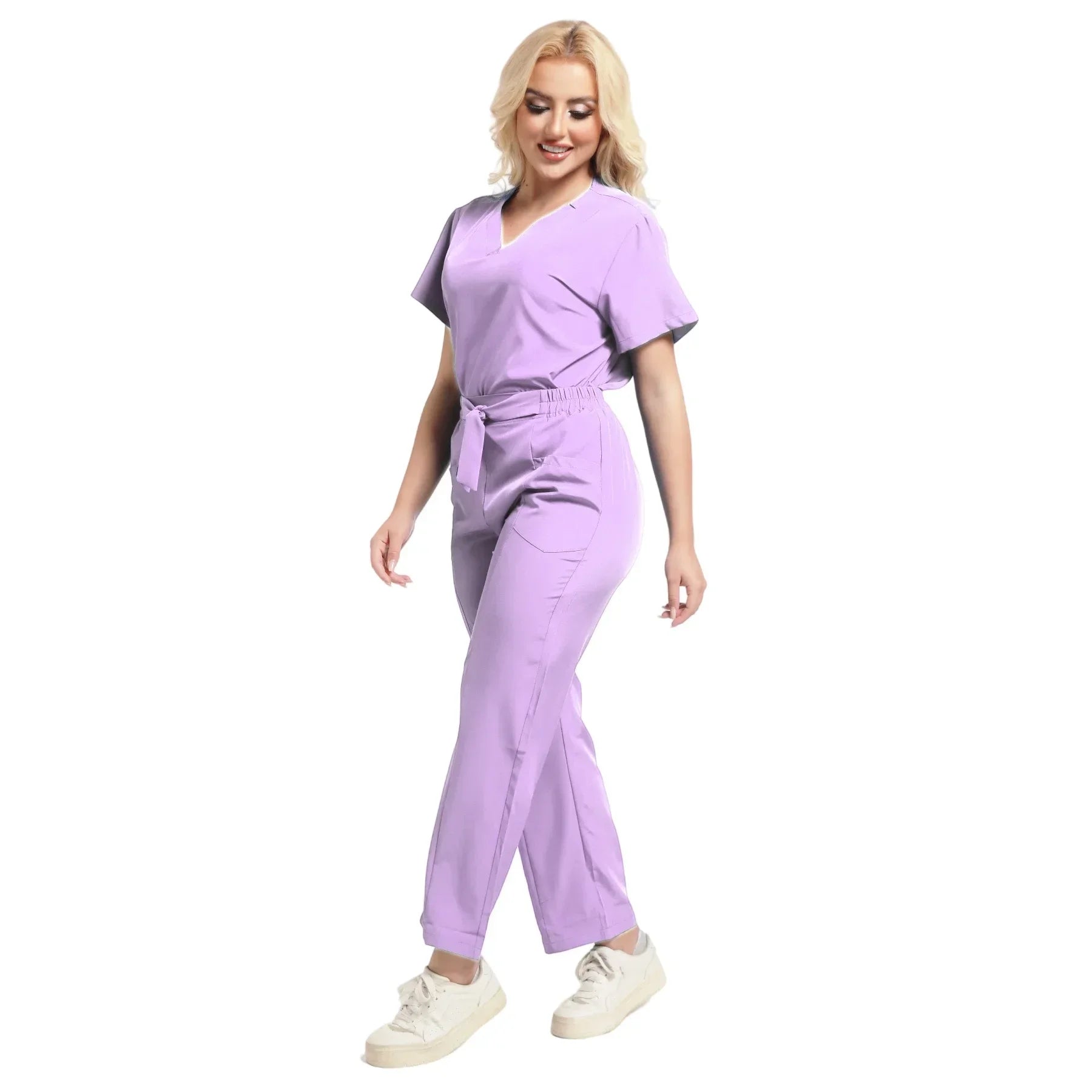 Plus Size Women's New Medical Scrubs Set - Pet Nurse & Salon Uniforms