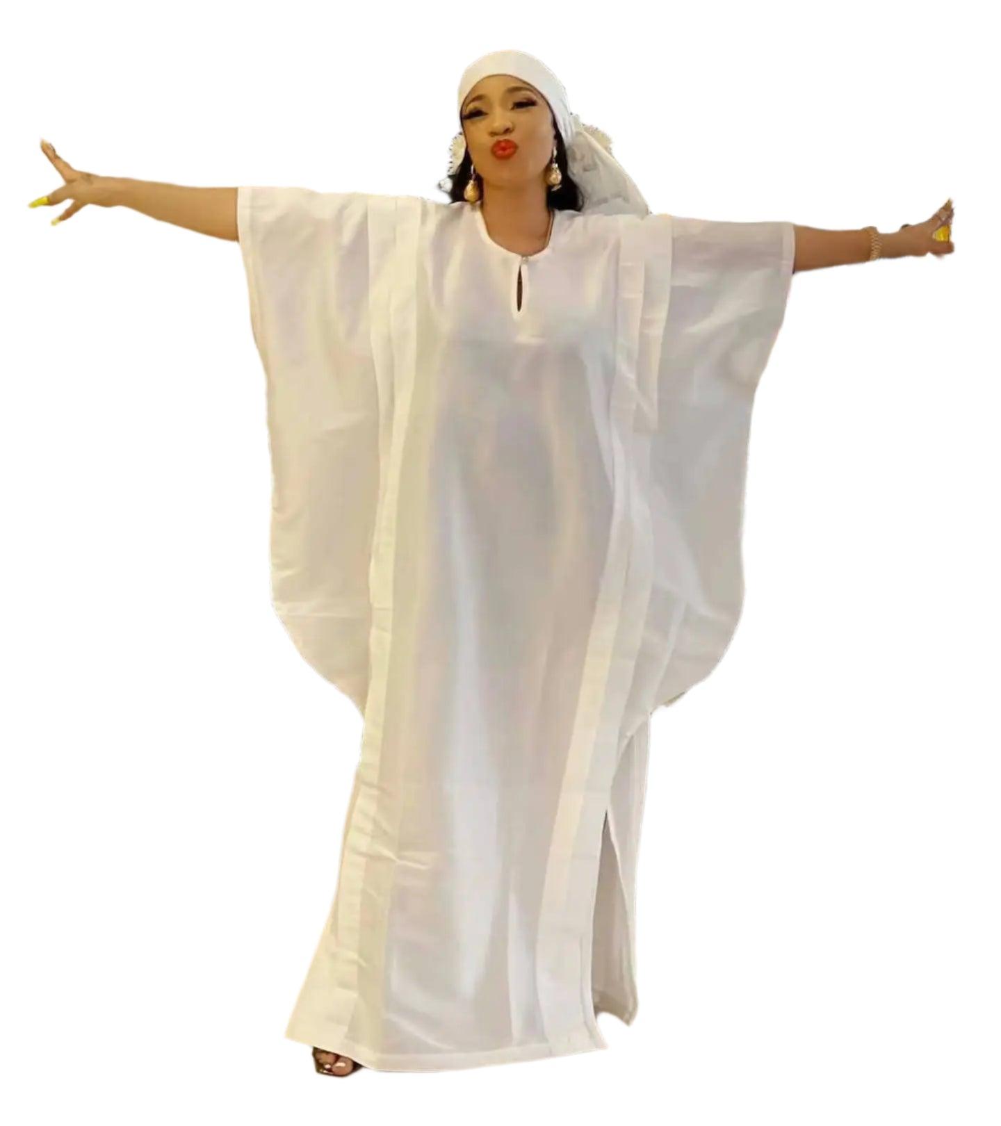 African Satin Abaya Boubou | Dubai Caftan Party Dress Women