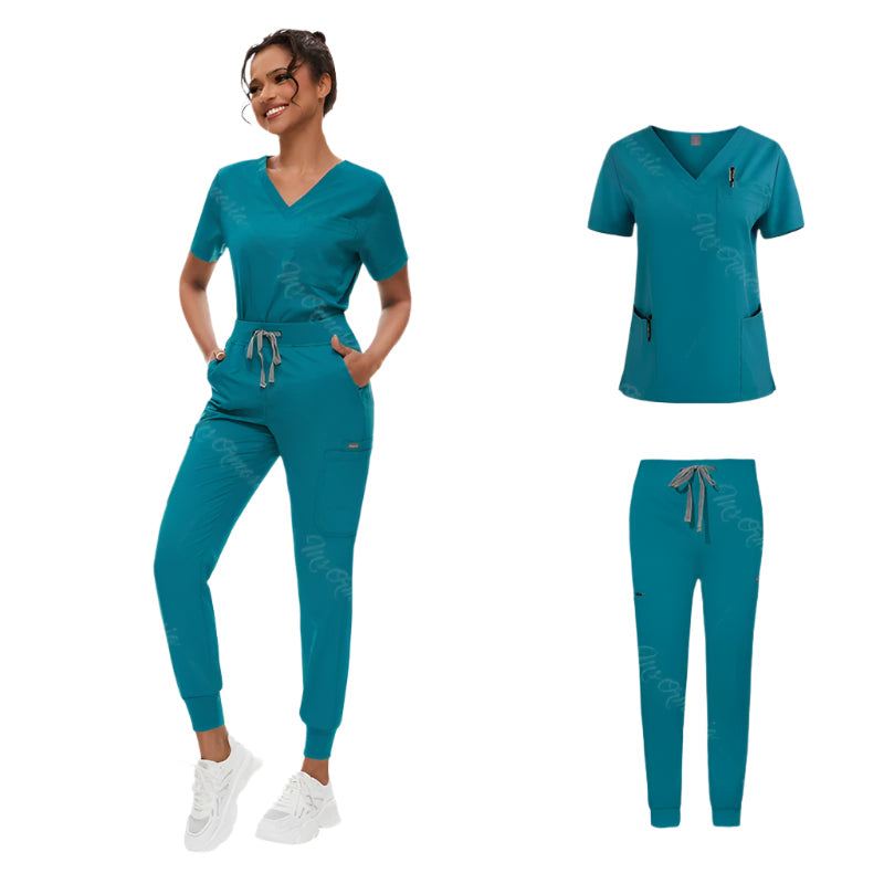 Sparkling Anti Wrinkle Washable Soft Fabric Workwear Jogger Scrubs