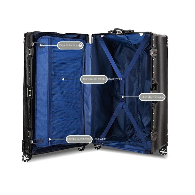 Oversized Cipher Suitcase | ABS+PC Trolley Luggage with Lock & Wheels