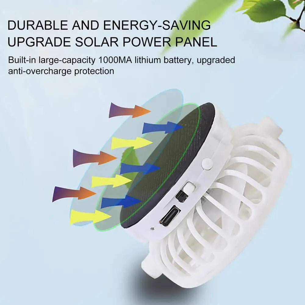 Solar Fan Hat - Unisex Breathable Mesh Sun Protection for Summer
