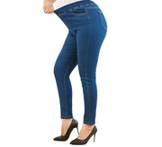 Plus Size Stretch Skinny Jeans | High Waist Tummy Control Denim