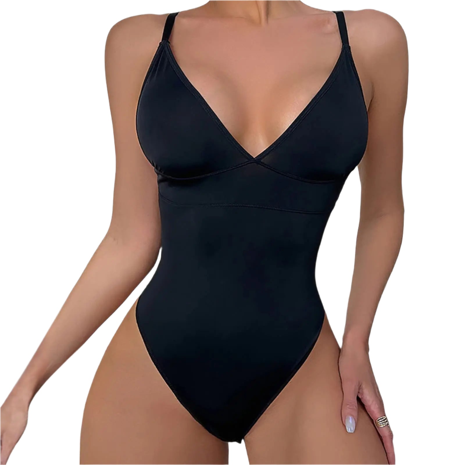 Women's Tummy Control Bodysuit: Seamless Thong Body Shaper