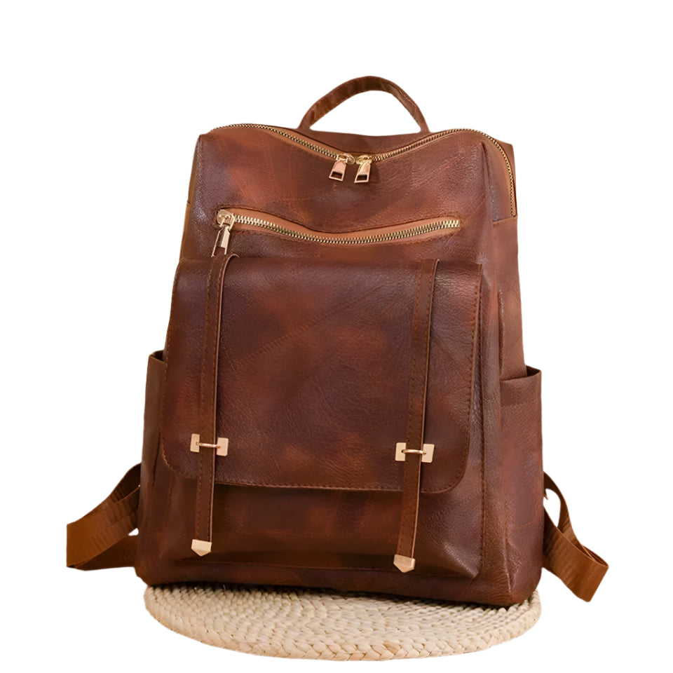 Vintage Leather Women’s Backpack – Fashionable Daily Commute & Travel Daypack