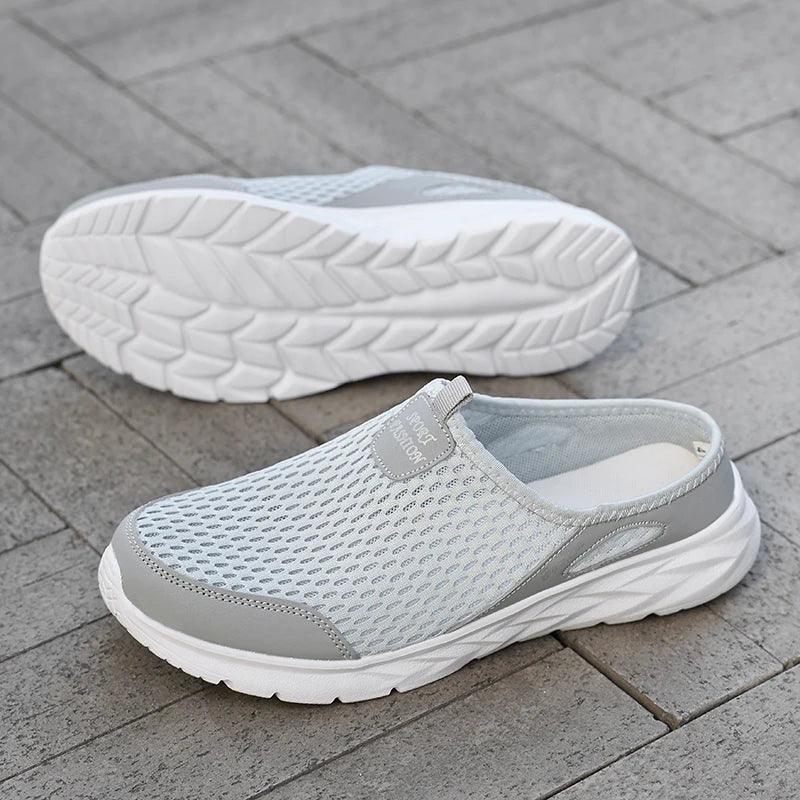Breathable Mesh Men’s Summer Half Slippers | Lightweight Walking Shoes