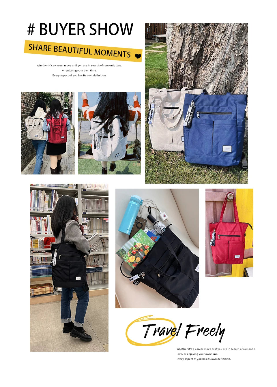 Tigernu Tote Backpack: New Multiway Laptop Bag for Women/Girls