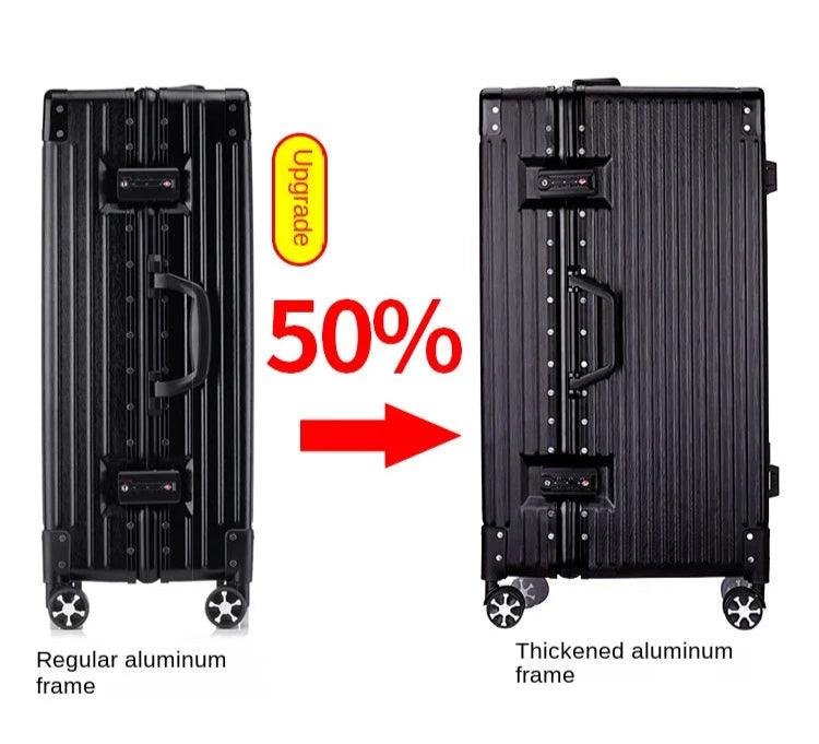 Oversized Cipher Suitcase | ABS+PC Trolley Luggage with Lock & Wheels