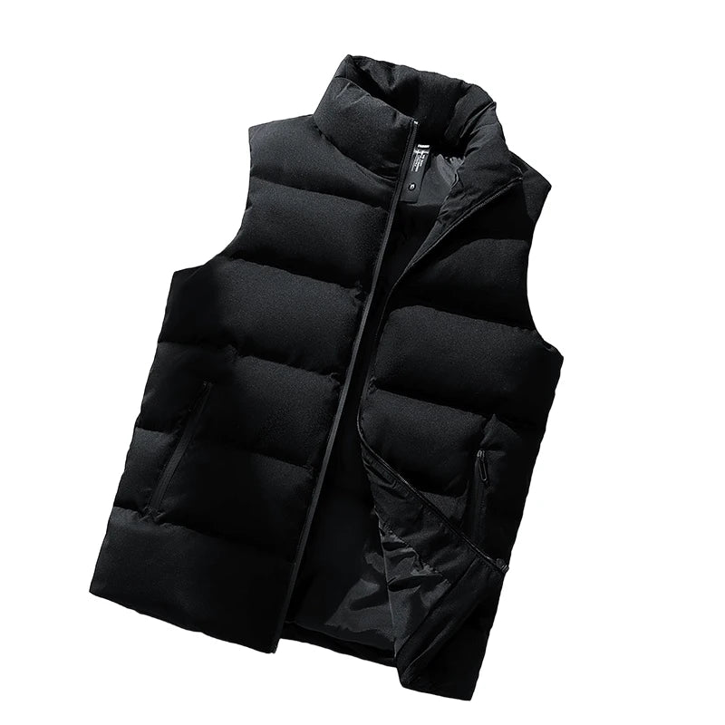 Men's Warm Winter Vest Jacket - Padded Sleeveless Coat