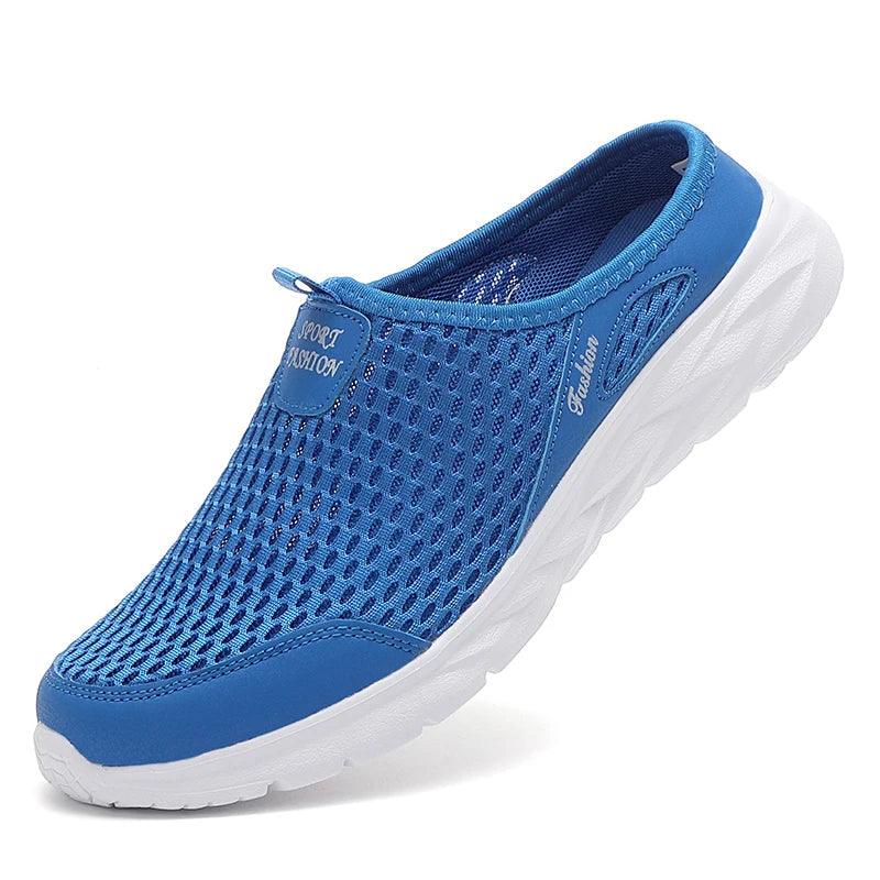 Breathable Mesh Men’s Summer Half Slippers | Lightweight Walking Shoes