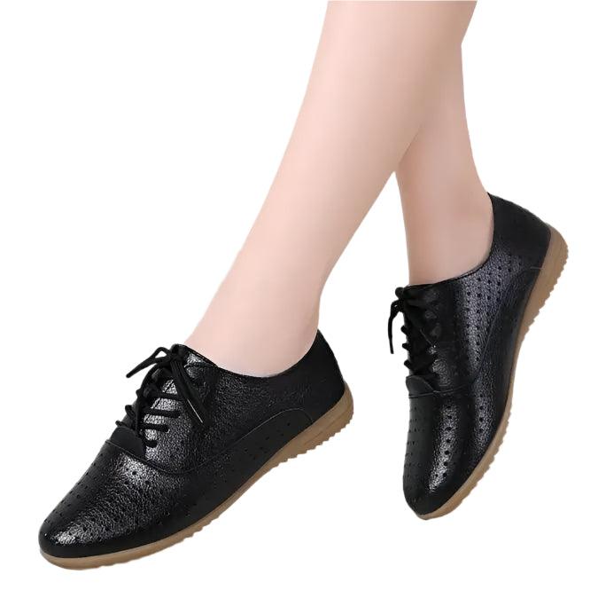Breathable Women’s Genuine Leather Loafers | Soft Summer Flats