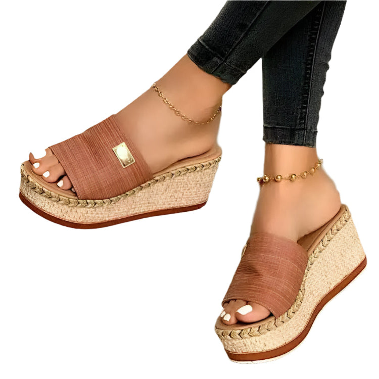 Women's Wedge Platform Slippers – Summer Slip-On Flip Flops