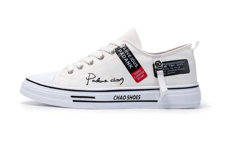Men's Summer Canvas Sneakers: Low-Top, Breathable, Trendy Sneakers