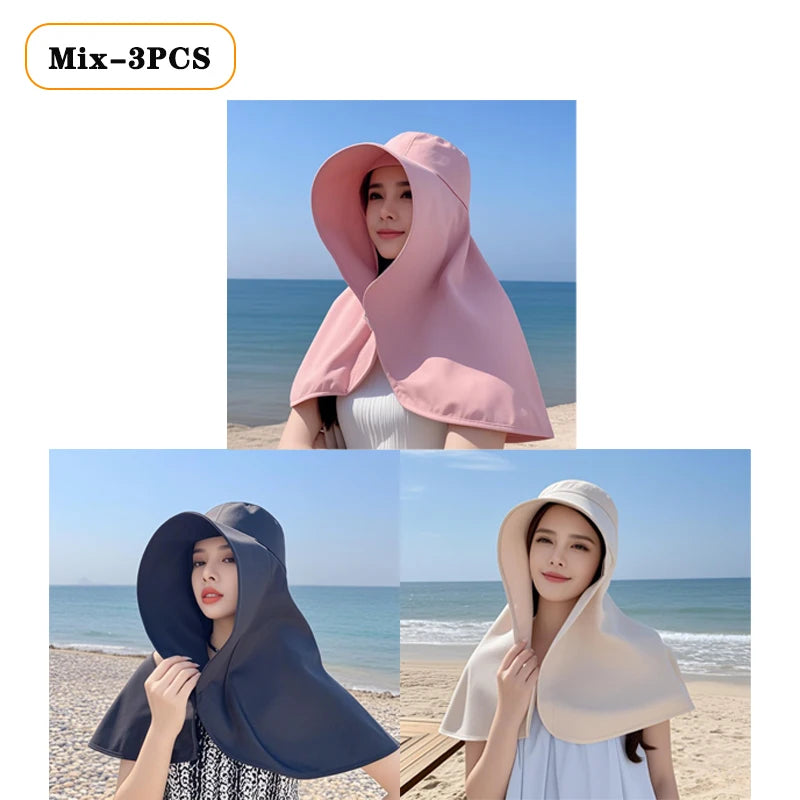 Women's Sun Protection Hat: Large Brim UV Face & Neck Cover