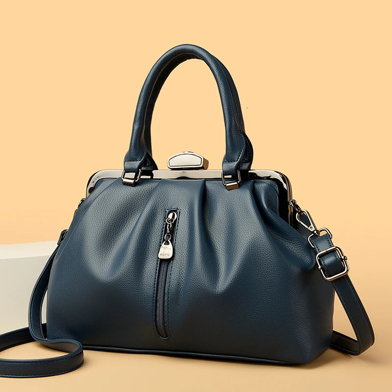 Women's Casual Tote Bag: Designer PU Leather Shoulder Crossbody