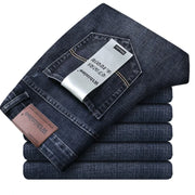 Men's Business Casual Jeans: Slim Straight Stretch Denim