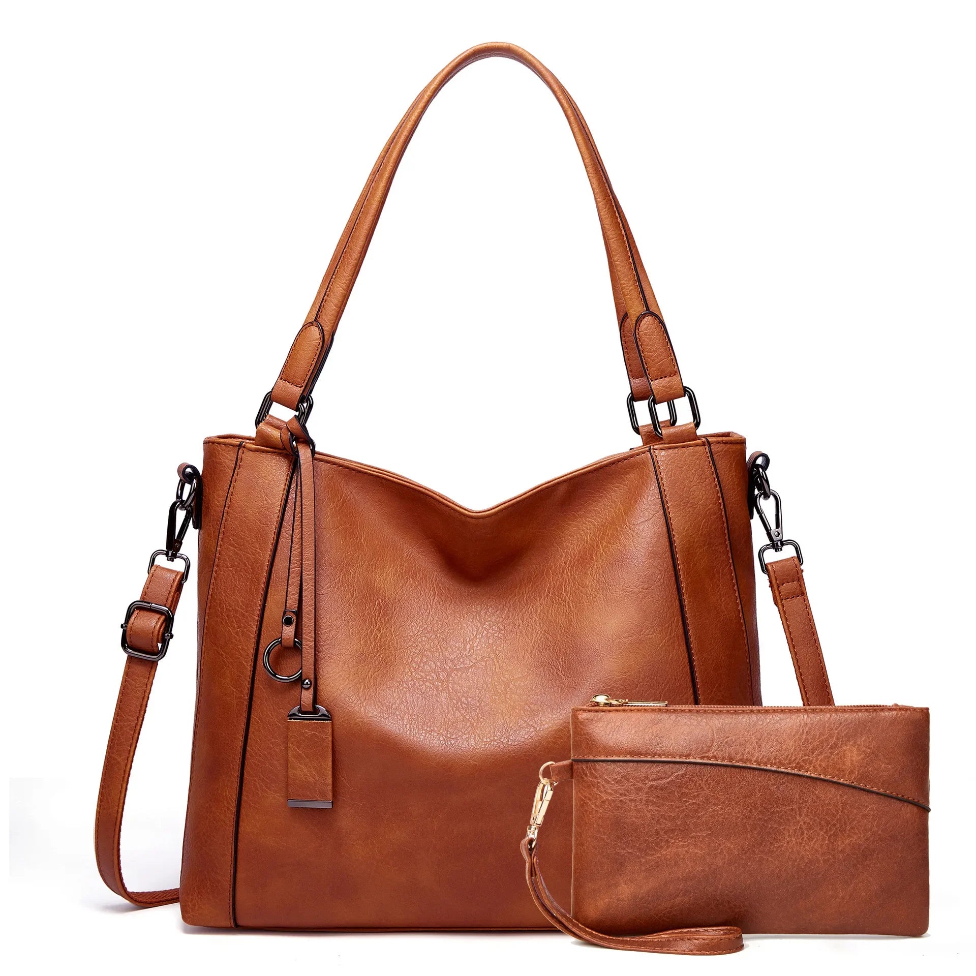 Vintage PU Leather Shoulder Bag: Large Capacity Crossbody & Motorcycle Style