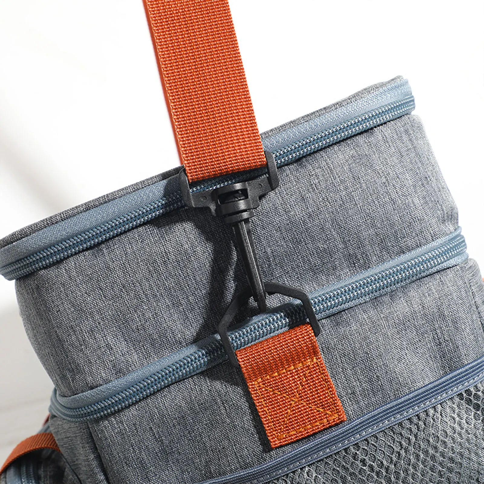 Insulated Waterproof Thickened Double Layer Lunch Bag with Multiple Pockets