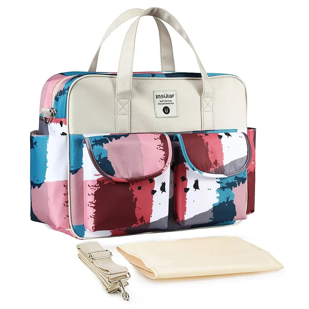 Insular Baby Diaper Bag: Fashion Nappy Stroller & Organizer Tote
