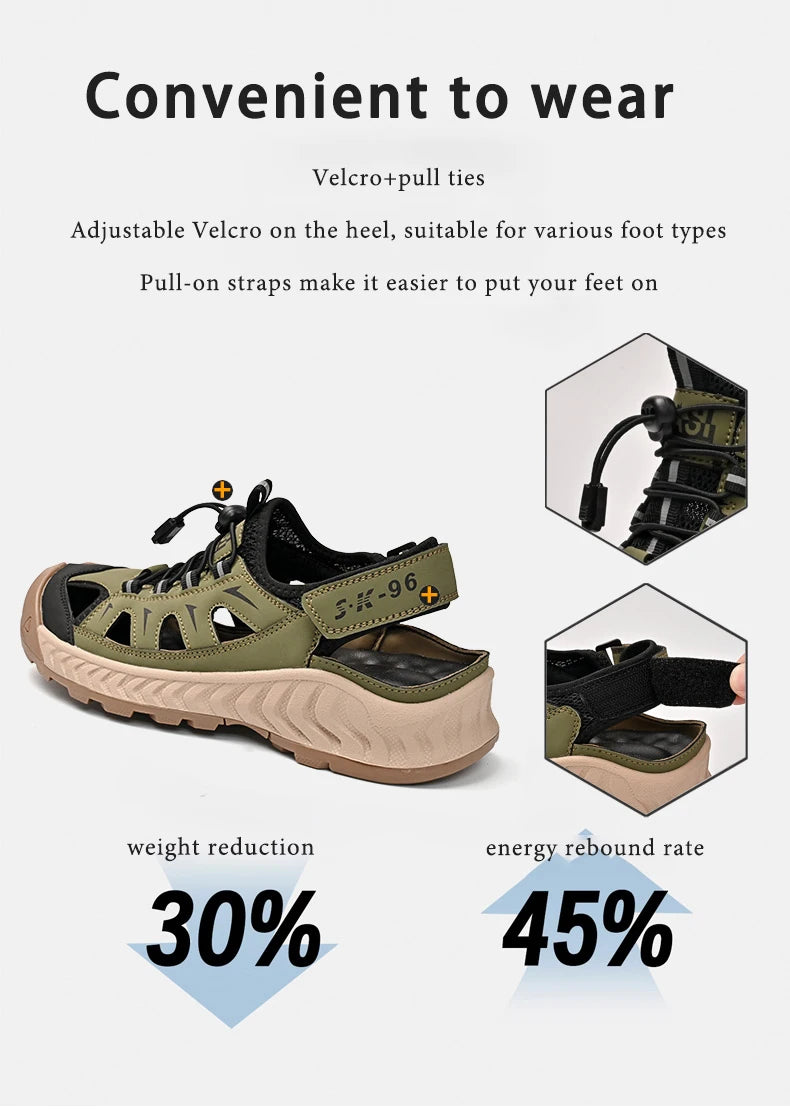 Men's Non-slip Outdoor Sandals - Breathable Beach & Wading Shoes