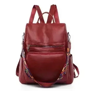 Vintage Leather Women’s Backpack – Fashionable Daily Commute & Travel Daypack