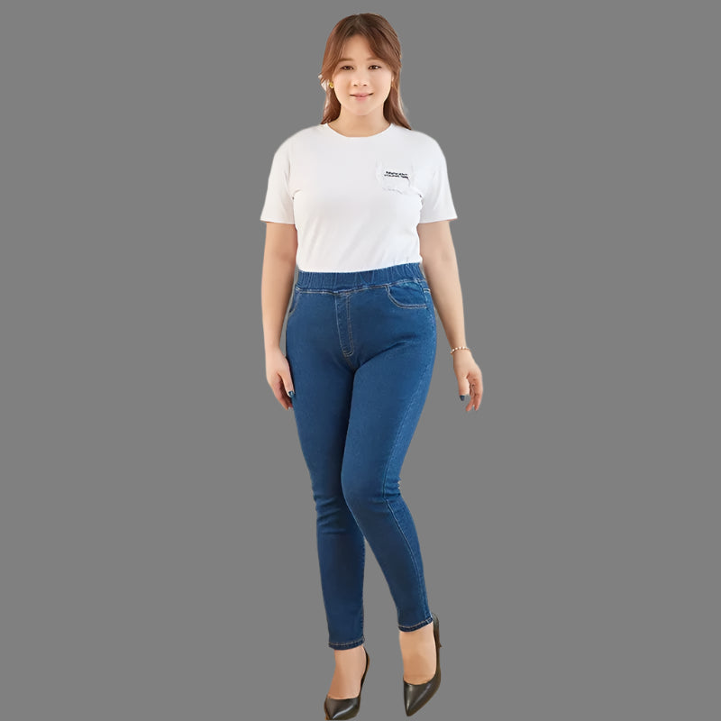 Plus Size Stretch Skinny Jeans | High Waist Tummy Control Denim