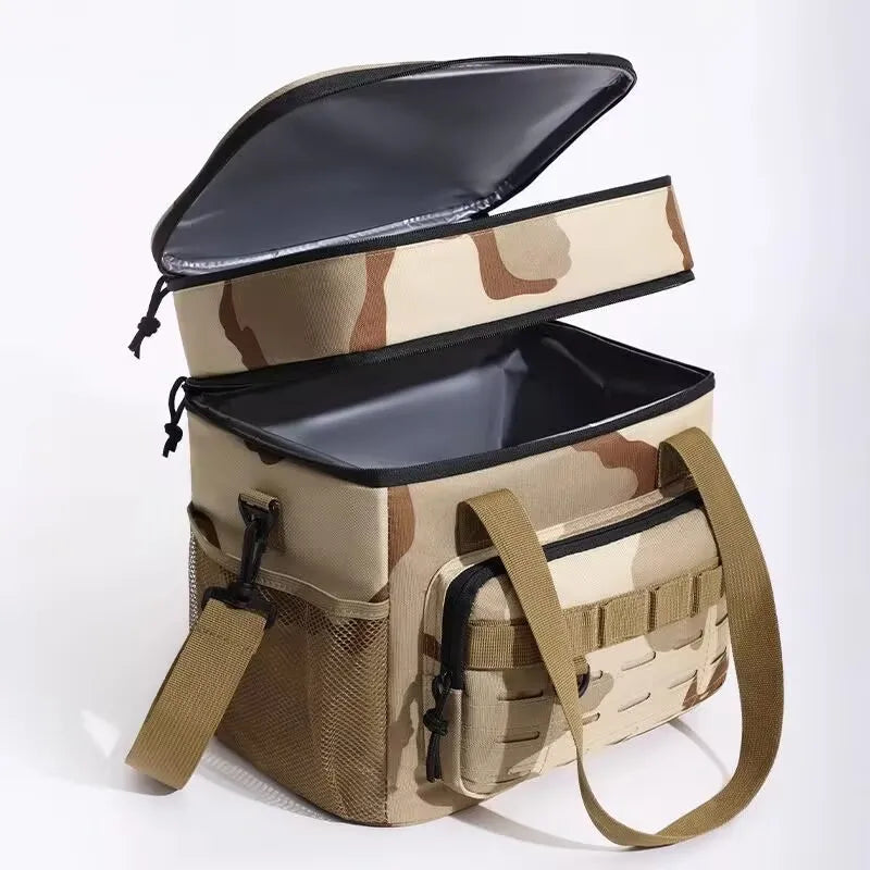 High-Capacity Tactical Thermal Double-Layer Insulated Cooler Bag Backpack
