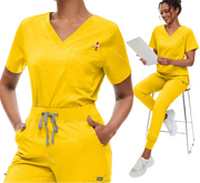 Sparkling Anti Wrinkle Washable Soft Fabric Workwear Jogger Scrubs