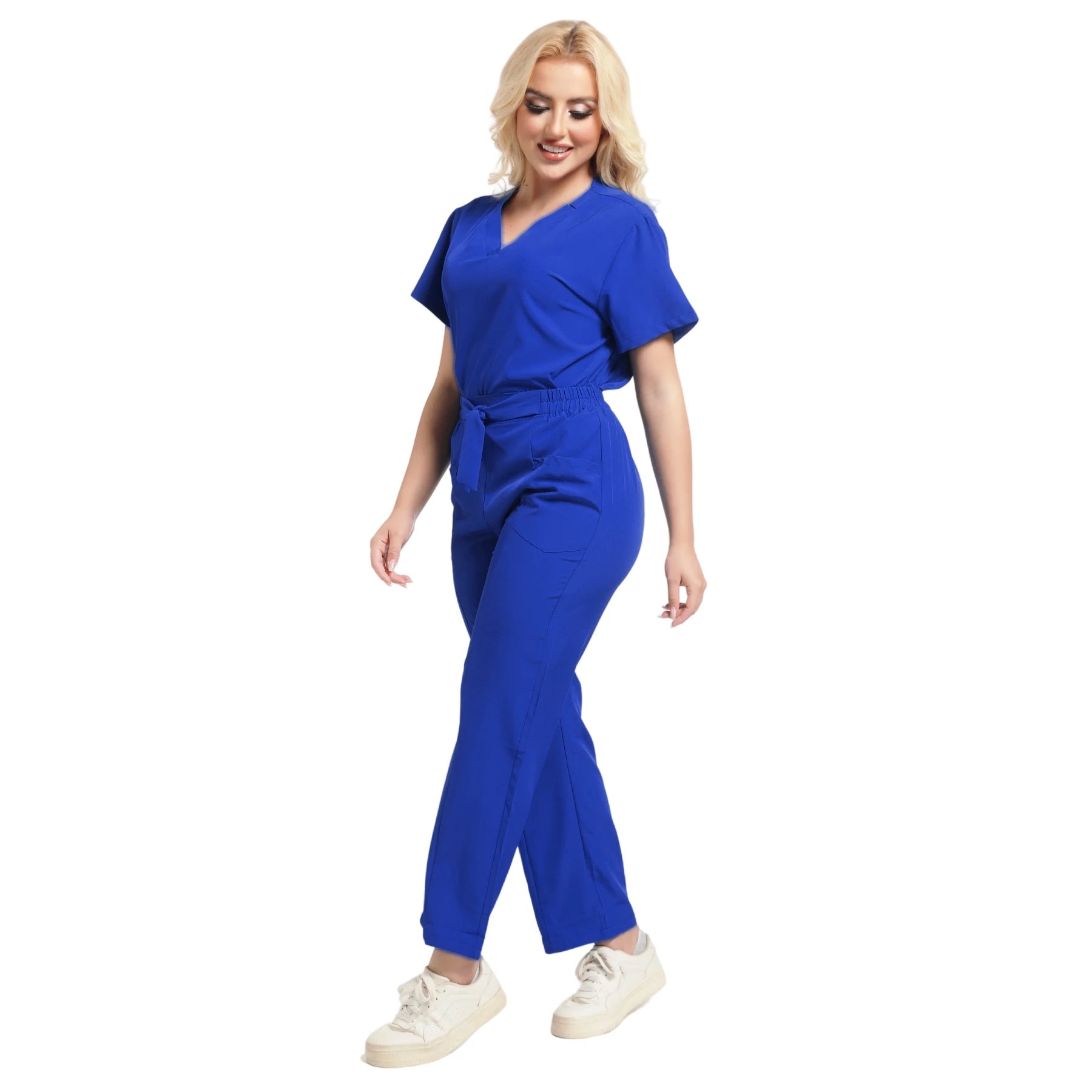 Plus Size Women's New Medical Scrubs Set - Pet Nurse & Salon Uniforms