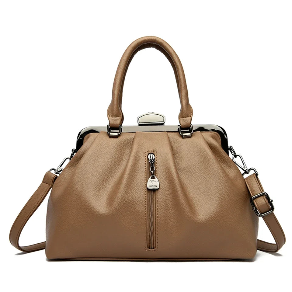 Women's Casual Tote Bag: Designer PU Leather Shoulder Crossbody
