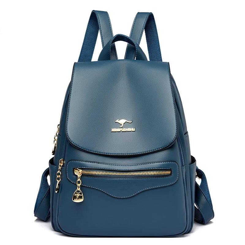 Fashion Backpack for Women –Stylish Large Soft Leather Designer Rucksack - JVMCL