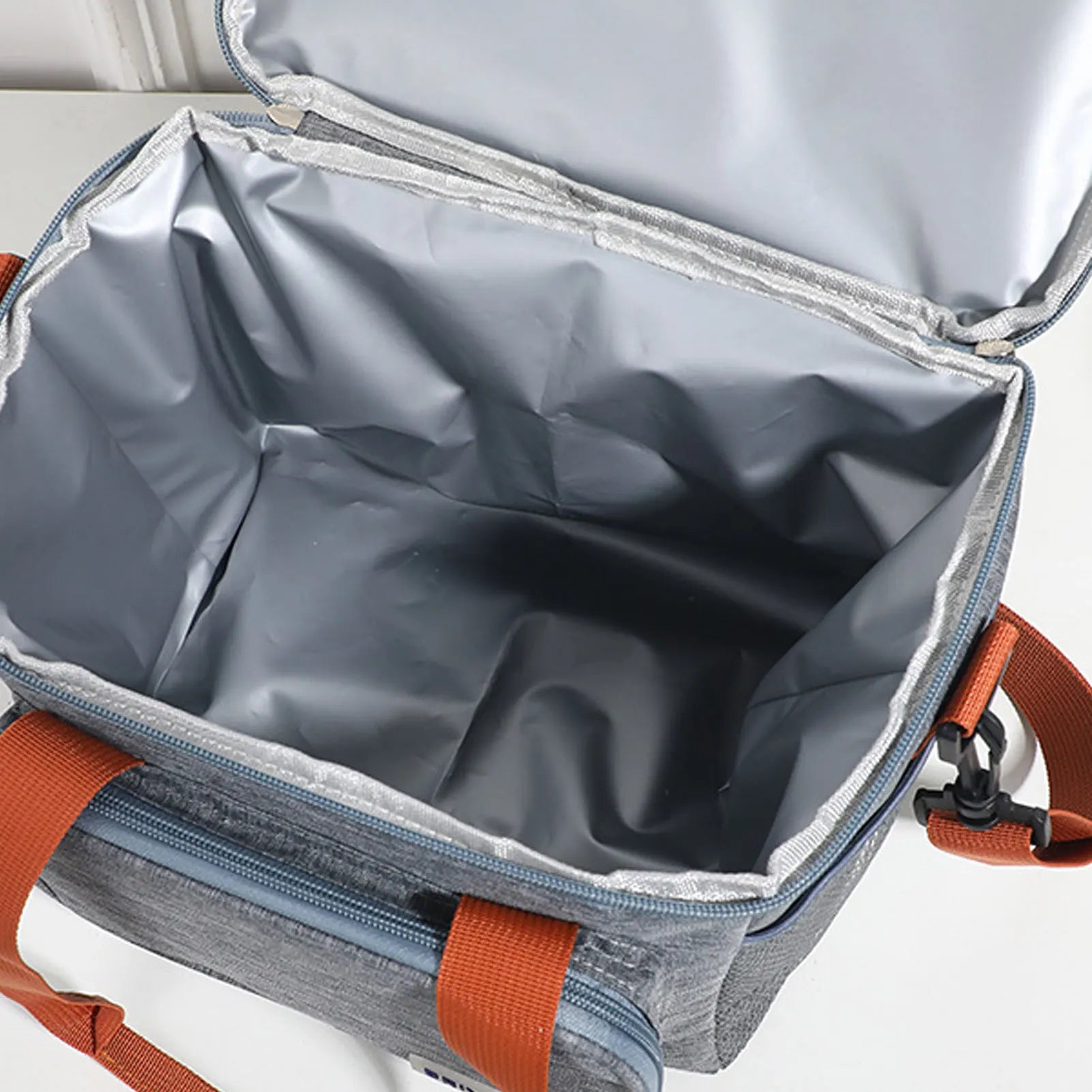 Insulated Waterproof Thickened Double Layer Lunch Bag with Multiple Pockets
