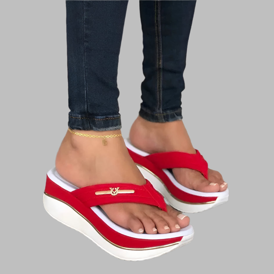 Women's Summer Platform Wedge Sandals - Casual Outdoor Flip Flops