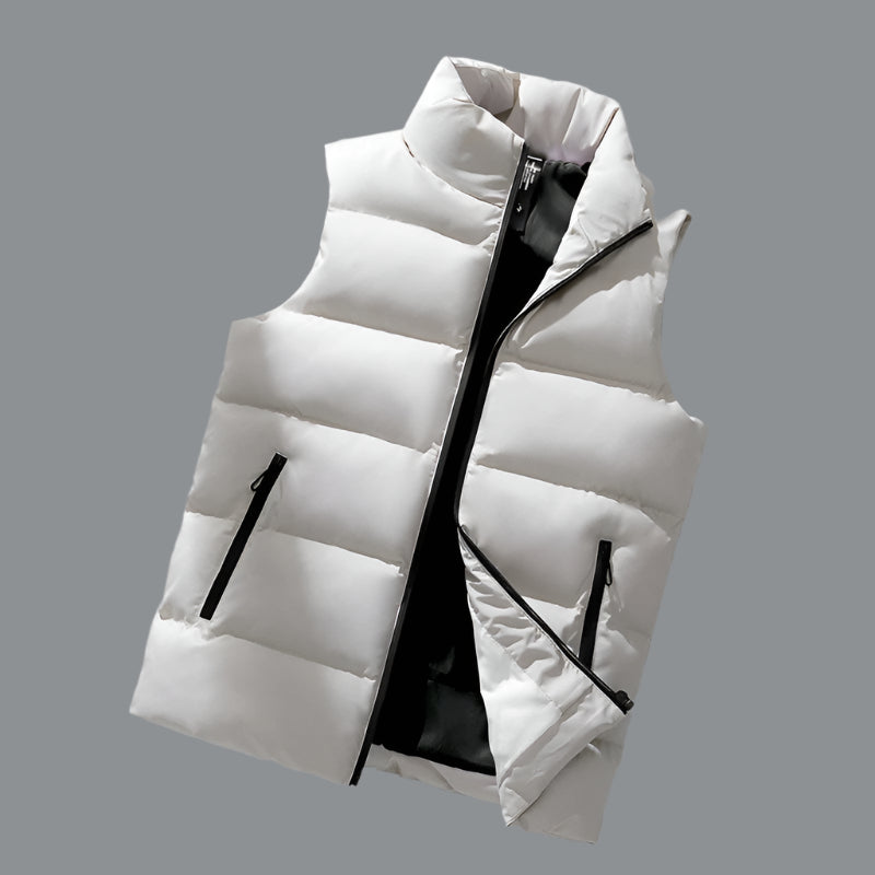 Men's Warm Winter Vest Jacket - Padded Sleeveless Coat